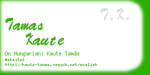 tamas kaute business card