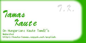 tamas kaute business card